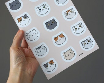Katzen - StickerBlätter