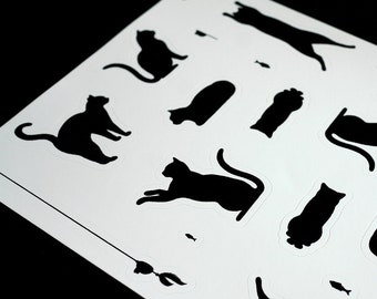 Black Cats - StickerBlätter