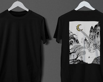 Der Mond mit Stäbchen - T-Shirts