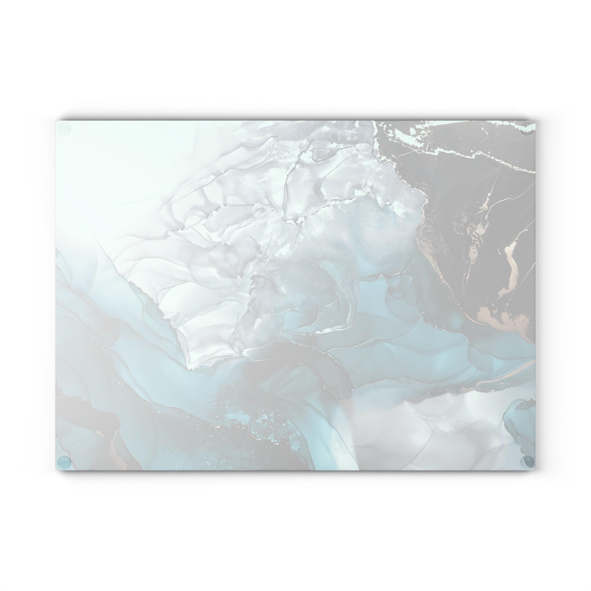 Glass Cutting Boards, Unique Glass Cutting Boards, Blue Marble Glass