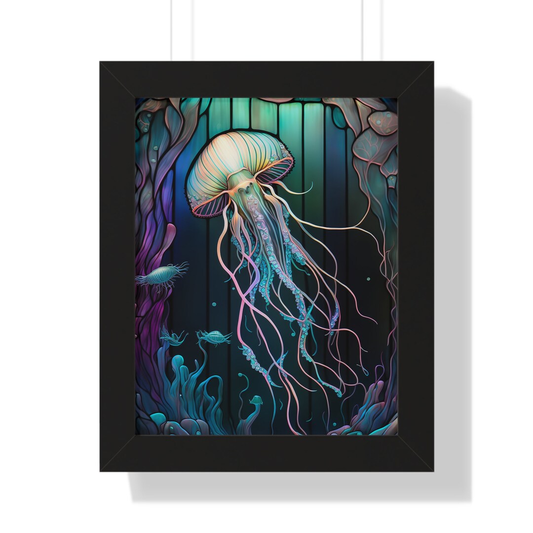 Jellyfish Art, Jellyfish Wall Art, Jellyfish Decor, Jellyfish Poster