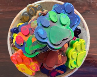 Paw Print Crayons 4-pack