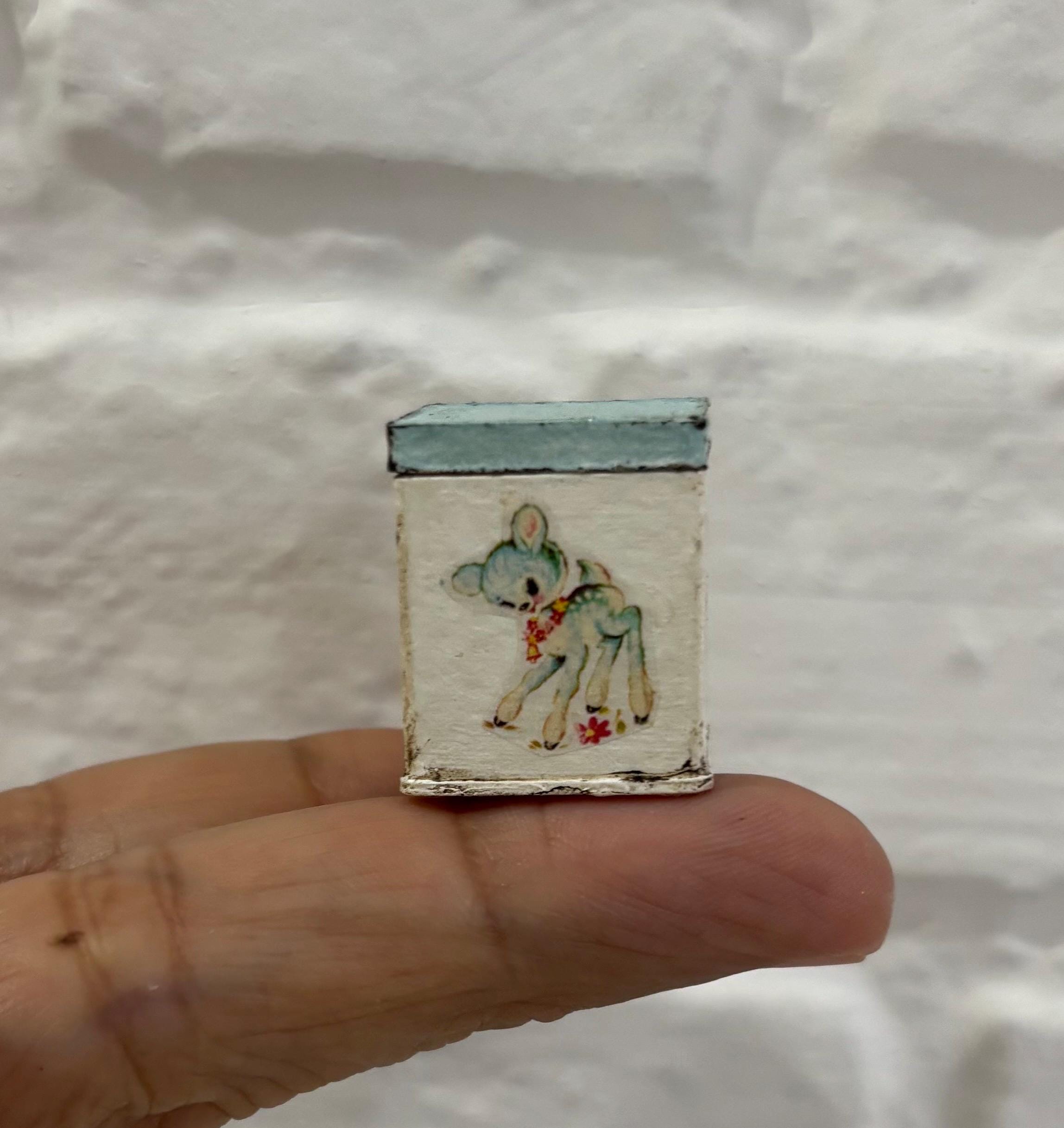Miniature Square canister 1:6 scale -Bambi