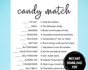 Candy Match Icebreaker Game: Office Party, Happy Hour (Digital Download)