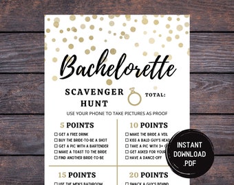 Bachelorette Scavenger Hunt, Bachelorette Party Game Printable, Bachelorette Photo Challenge, Hen Party Game, Instant Download