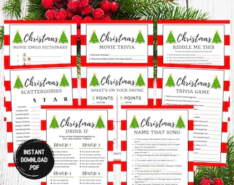 Christmas Party Games Adult, Christmas Games Printable, Holiday Party Games, Christmas Games For Group, Christmas Eve, Instant Download