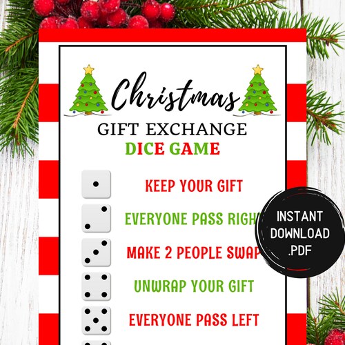 Christmas Gift Exchange Party Game Printable Instant - Etsy