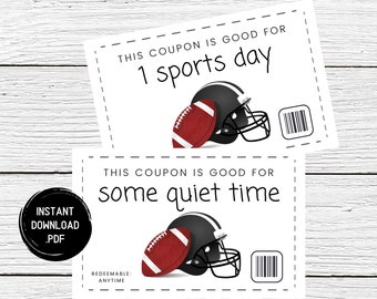 Fathers Day Coupon Printable, Gift Vouchers, Printable Gifts For Dad, Coupon Book, Last Minute Gift, Fathers Day Gift, Instant Download