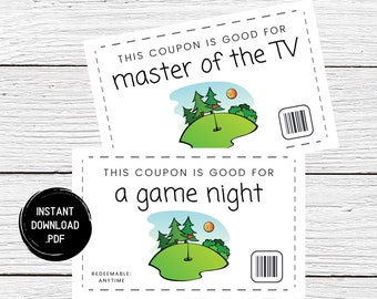 Fathers Day Coupon Printable, Gift Vouchers, Printable Gifts For Dad, Coupon Book, Last Minute Gift, Fathers Day Gift, Instant Download