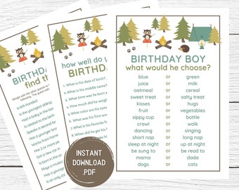 First Birthday Games, Who Knows Baby Best, Who Knows The Birthday Boy, 1st Birthday Party Games, First Birthday Party Game, Instant Download