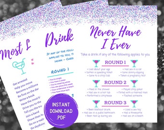 Adult Party Games Bundle: Drink If, Never Have I Ever (Printable PDF)
