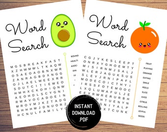 Puzzle de recherche de mots pour enfants : jeux à imprimer (téléchargement numérique)