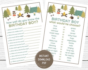 1st Birthday Games, Birthday Boy, Who Knows Baby Best, 1st Birthday Party Games, First Birthday Party Games, 1 Year Old, Instant Download