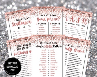 Teen Birthday Party Games: Printable Activities (Digital Download)