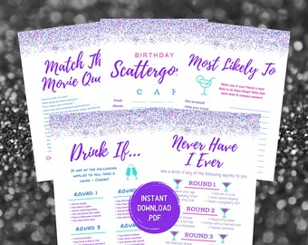 Adult Birthday Party Games: Drink If, Never Have I Ever (Printable PDF)
