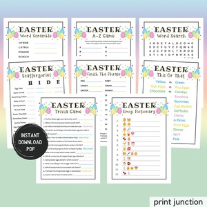 Easter Games, Spring Games, Fun Easter Games, Easter Activities, Spring Activity, Party Games, Printable Fun Family Games, Instant Download