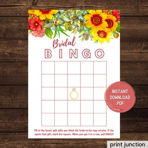 Bingo despedida de soltera, bingo nupcial, despedida de soltera en el jardín, bingo de despedida de soltera, despedida de soltera de primavera, tarjetas de bingo nupcial, descarga instantánea