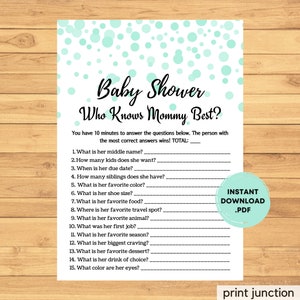 Chi conosce meglio la mamma - Curiosità sul baby shower - Chi conosce il gioco della mamma - Quanto bene conosci la mamma - Chi conosce meglio la mamma - Download digitale