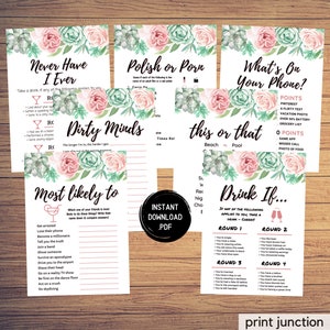 Girls Night Games, Ladies Night Games, Fun Girls Night Out, Girls Night In, Adult Party Games, Party Games, Printable Games, Birthday Games