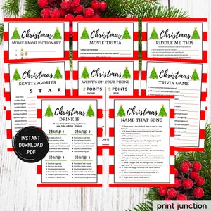 Christmas Party Games Adult, Christmas Games Printable, Holiday Party Games, Christmas Games For Group, Christmas Eve, Instant Download