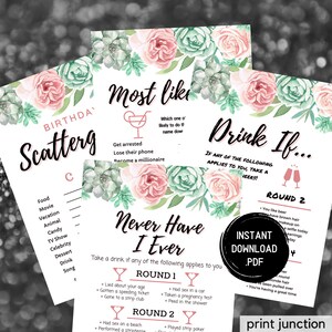 Adult Party Games, Drinking Games, Birthday Games, Drunken Games, Girls Night Games, Ladies Night Games, Never Have I Ever, Instant Download