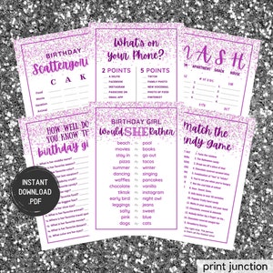 Teen Birthday Party Games, Teen Birthday Games, Girls Birthday, PreTeen Birthday Party Games, Tween Birthday Party Games, Instant Download