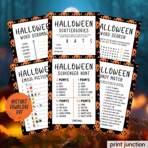 Halloween Party Games FOR KIDS, Halloween Games, Halloween Printable Games, Fun Halloween Party Games, Kids Party Games, Instant Download