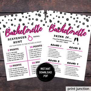 Bachelorette Party Games - Fun Bachelorette Games - Adult Party Games - Printable Drinking Games - Hen Party Games - Instant Download
