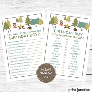 1st Birthday Games, Birthday Boy, Who Knows Baby Best, 1st Birthday Party Games, First Birthday Party Games, 1 Year Old, Instant Download