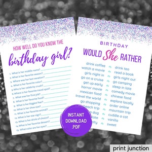 How Well Do You Know The Birthday Girl Birthday Quiz Girl Etsy How Well Do You Know The Birthday Girl Birthday Quiz Girl Etsy