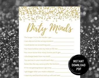 Jeu de société pour adultes Dirty Minds : jeu d'anniversaire à imprimer (téléchargement PDF)