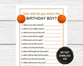 First Birthday Games, 1st Birthday Party Games, Who Knows Baby Best, Who Knows The Birthday Boy, 1st Birthday Games, Instant Download