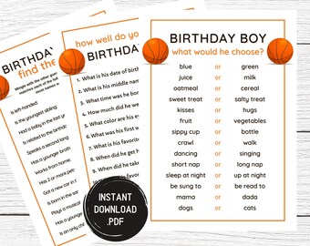 First Birthday Games, Who Knows Baby Best, Who Knows The Birthday Boy, 1st Birthday Party Games, First Birthday Party Game, Instant Download