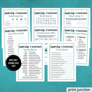 Family Reunion Games Bundle, Summer Reunion Games, Family Reunion Party Games, Family Gathering Fun, Icebreaker Games, Instant Download