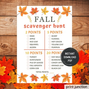 Fall Scavenger Hunt, Printable Fall Party Games, Fall Activities For Kids, Thanksgiving Games, Fall Games, Autumn Games, Games For Kids