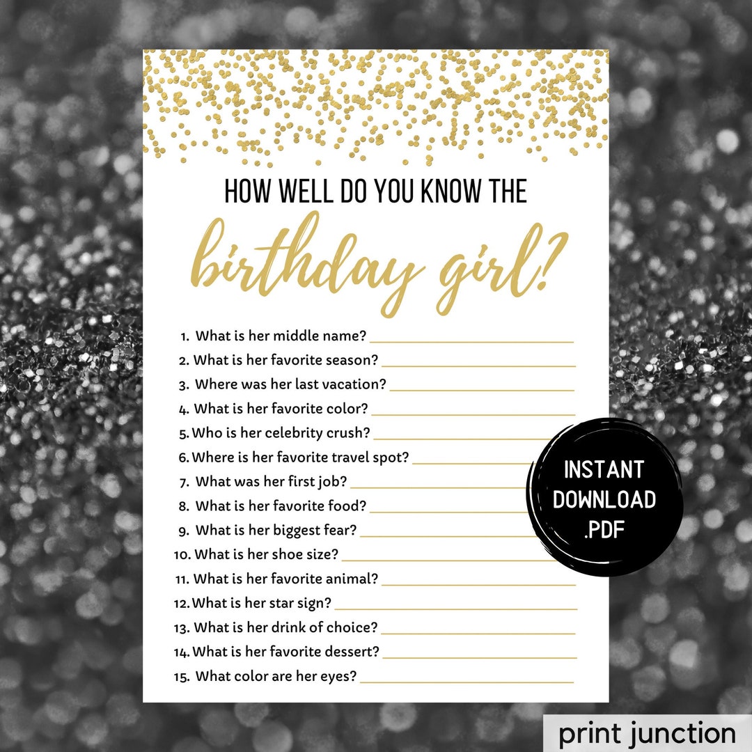 Who Knows the Birthday Girl Best, How Well Do You Know the Birthday ...