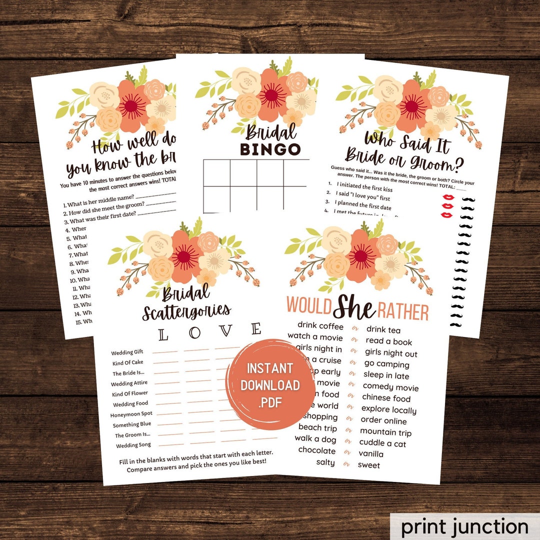 Zoom Bridal Shower Games, Virtual Bridal Shower Games, Spring Bridal