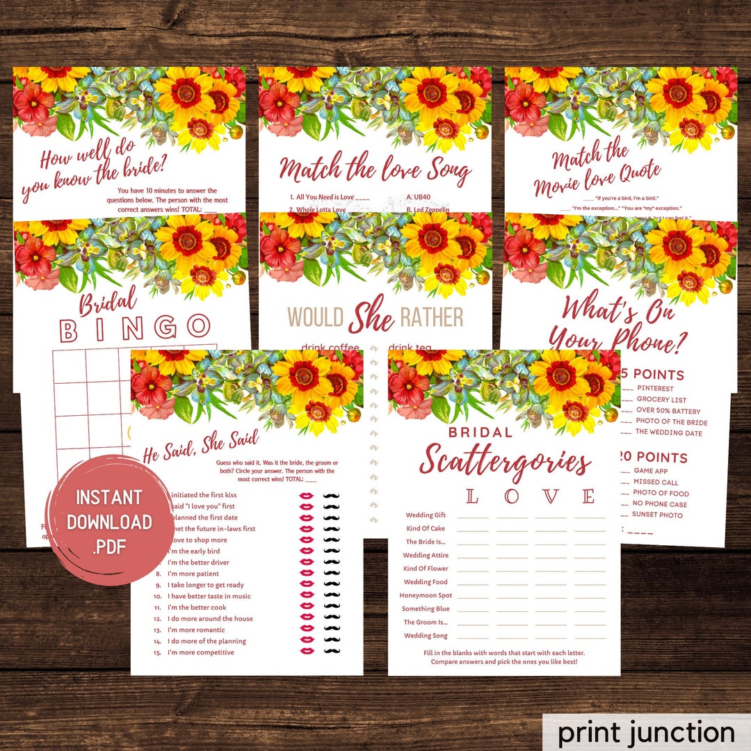 Virtual Bridal Shower Games, Zoom Bridal Shower, Spring Bridal Shower