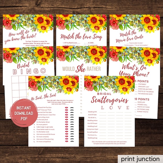 Virtual Bridal Shower Games Zoom Bridal Shower Spring Bridal Etsy