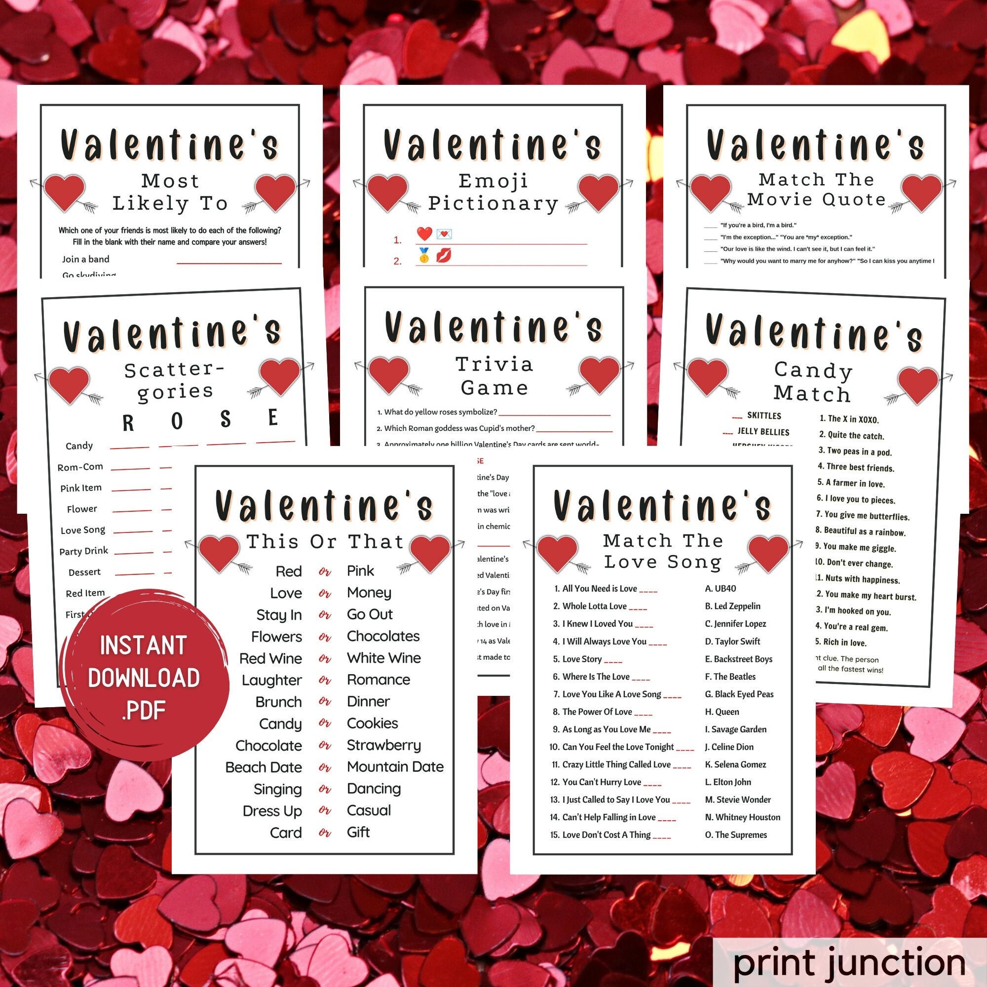 Valentines Party Games FOR ADULTS, Printable Valentines Games ...
