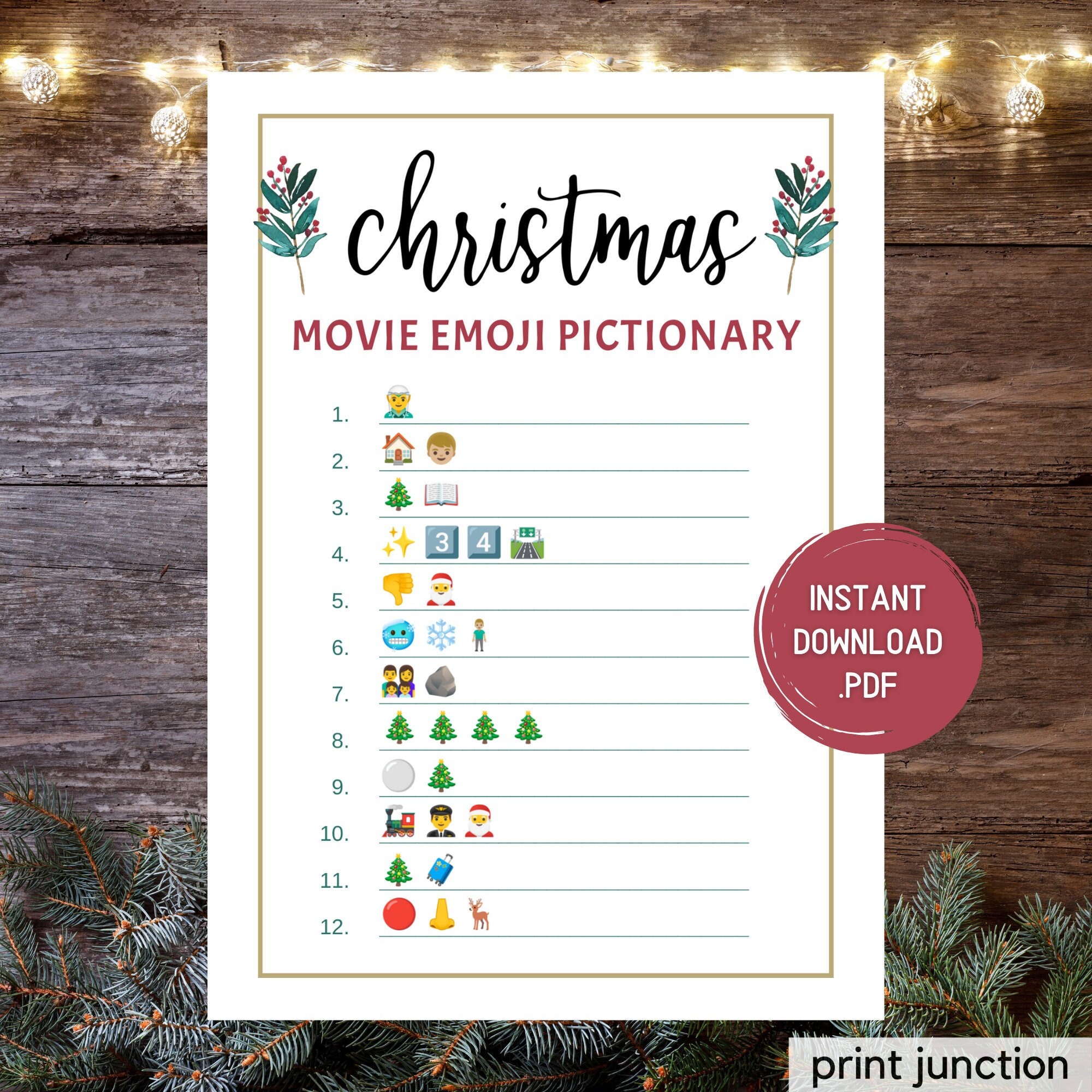 christmas film emoji game