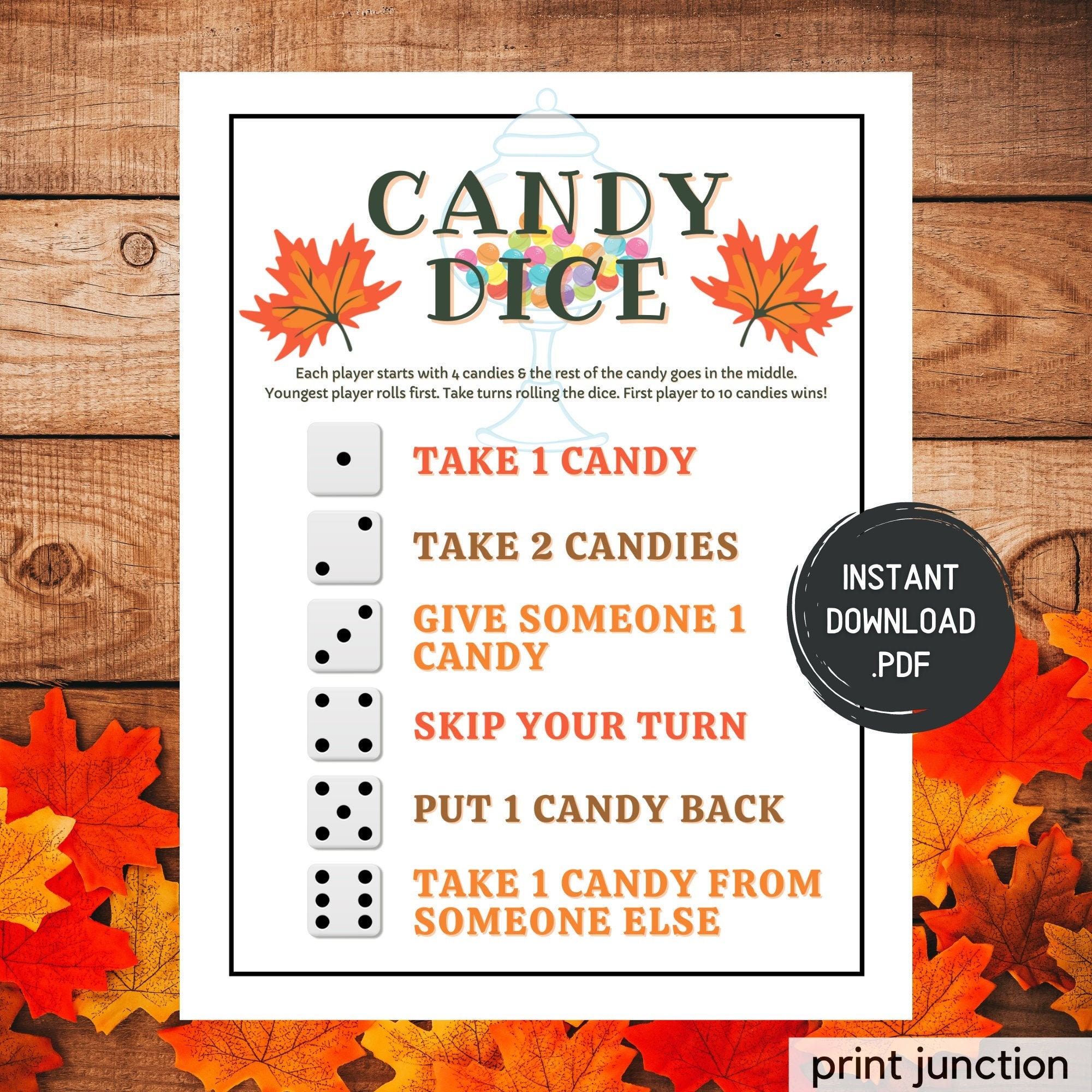 The Dice Game  fun & easy game for kids and adults - It's Always Autumn