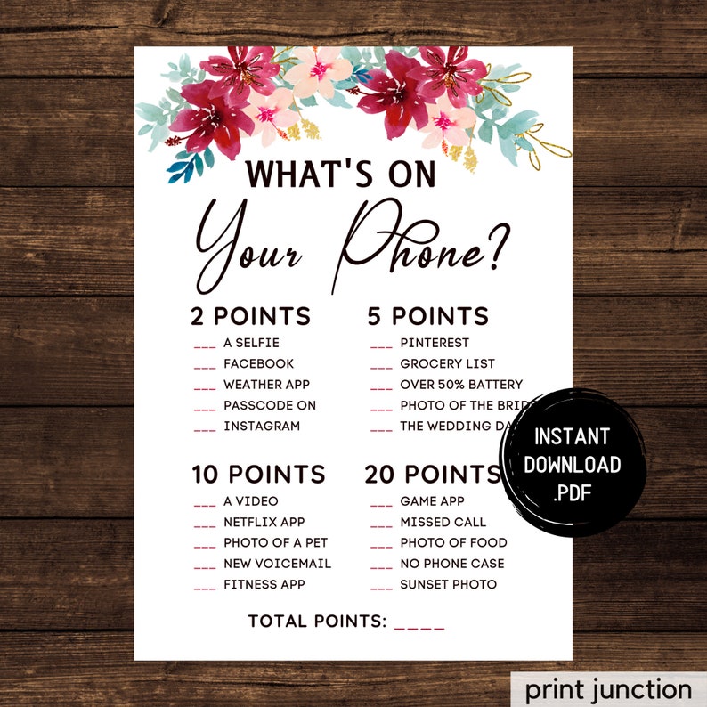 Virtual Bridal Shower Games Zoom Bridal Shower Marsala Etsy