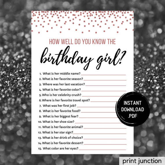 How Well Do You Know the Birthday Girl Who Knows the Birthday Girl