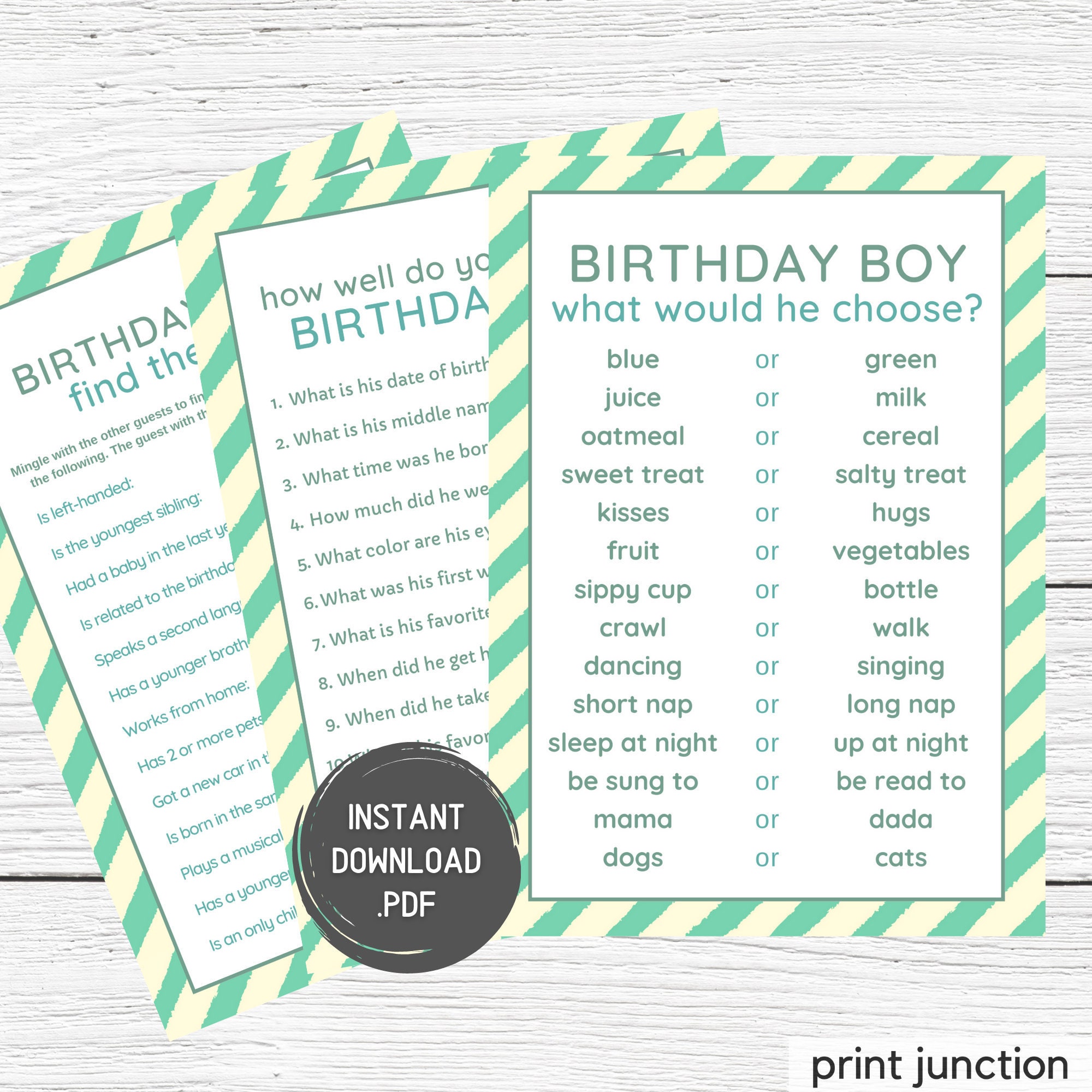 First Birthday Games, Who Knows Baby Best, Who Knows the Birthday Boy ...