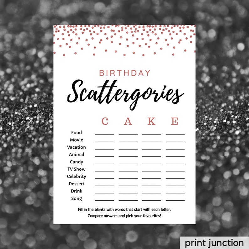 rose-gold-birthday-scattergories-game-rose-gold-birthday-etsy