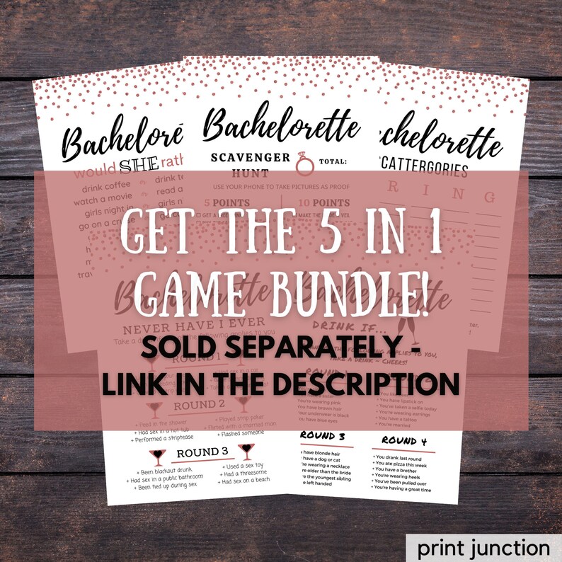 Bachelorette Scattergories Printable Bachelorette Party - Etsy