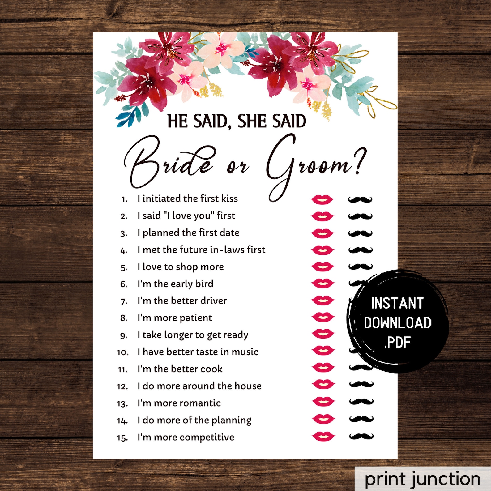 Virtual Bridal Shower Games Zoom Bridal Shower Marsala Etsy
