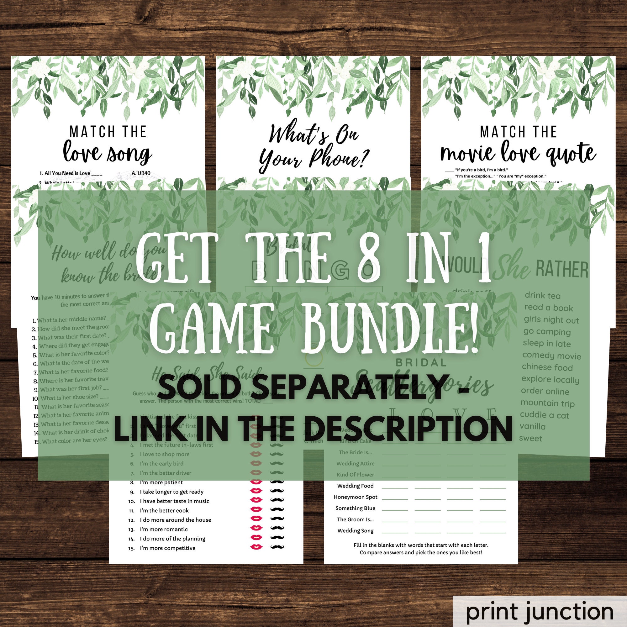 Virtual Bridal Shower Games Zoom Bridal Shower Games Spring Etsy