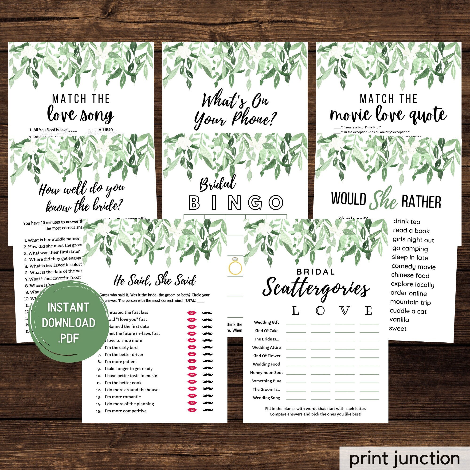 Virtual Bridal Shower Games Zoom Bridal Shower Spring Bridal Etsy